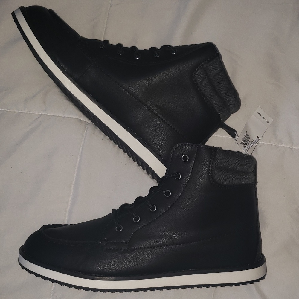 Boys Black Moccasin Boots